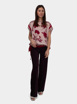 Palazzo trousers with elastic