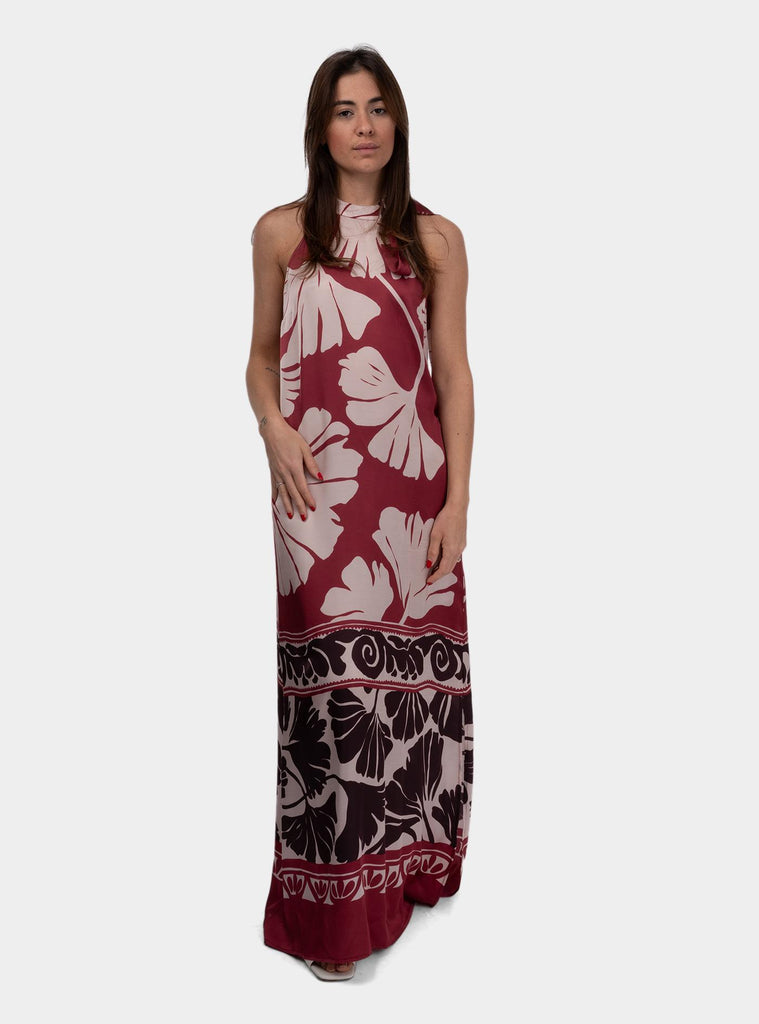 Abito lungo all'americana con fiocco FF0074 459 1ONE 