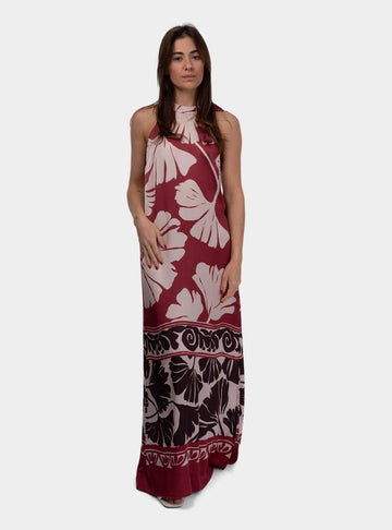 Abito lungo all'americana con fiocco FF0074 459 1ONE 