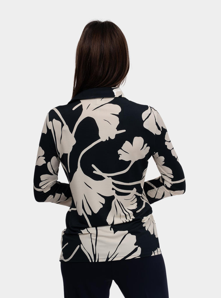 Camicia slim con stampa Blu FF0043-0125 019 1ONE 