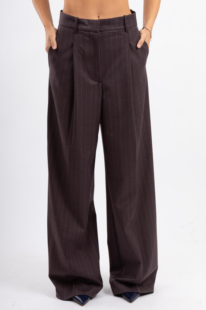 Pantalone pinces gessato Marrone P1P01 0731 GESSATO JACQUER 