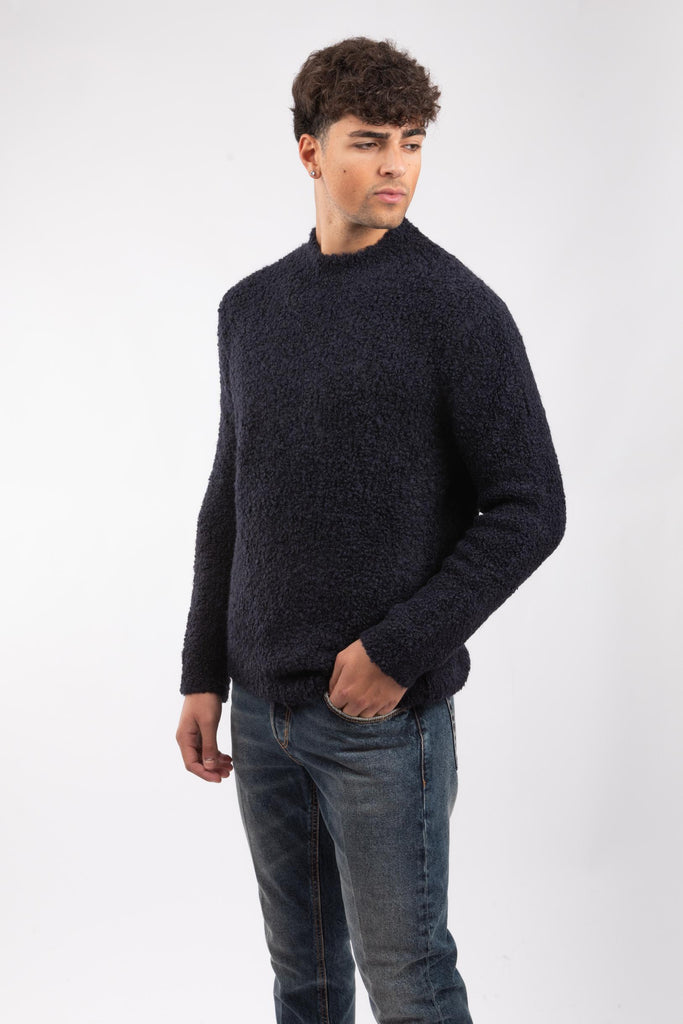 Maglione testurizzato Blu BRAYS PWI25-06 1254 TAGLIATORE 