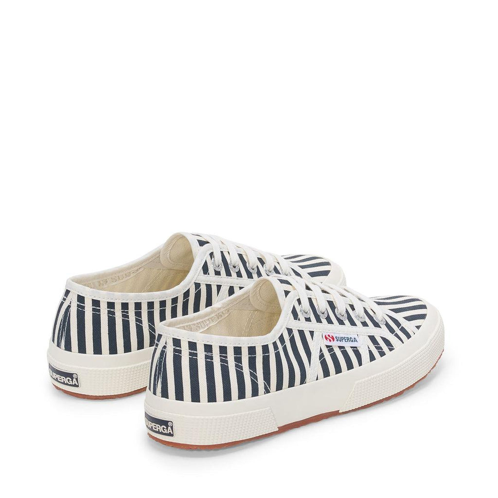 Superga 2750 stripes print white navy 2740STRIPESPRINT WHITE NAVY SUPERGA 