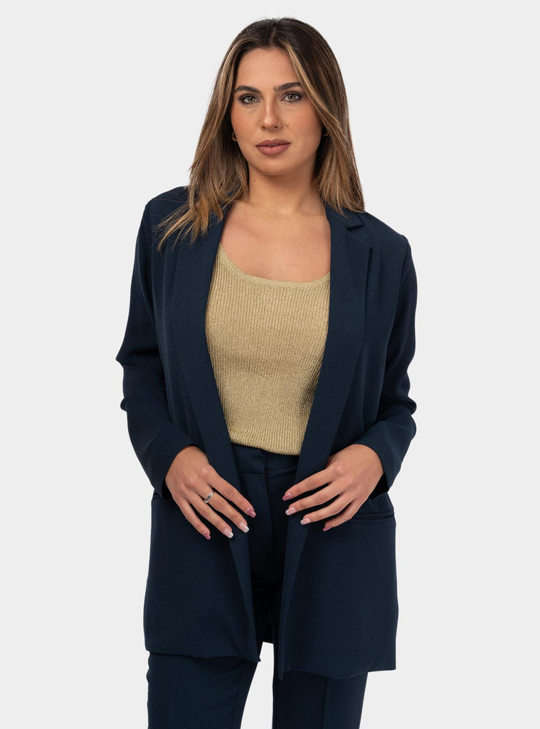 Blazer senza bottoni Blu DG6115-1 NIGHT OTTO D'AME 