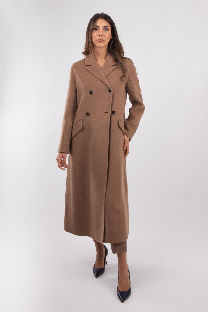 Cappotto in panno di lana e seta 521SD35059 S2332 ALESSIA SANTI 