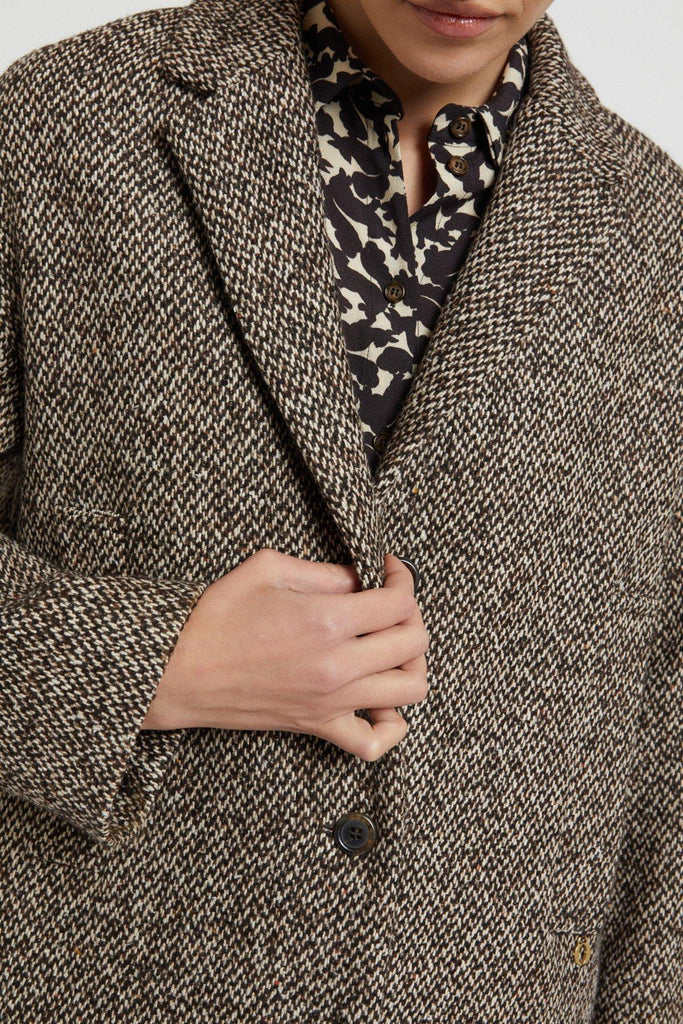 Cappotto midi melange DJ0063 VAR UNICA OTTO D'AME 