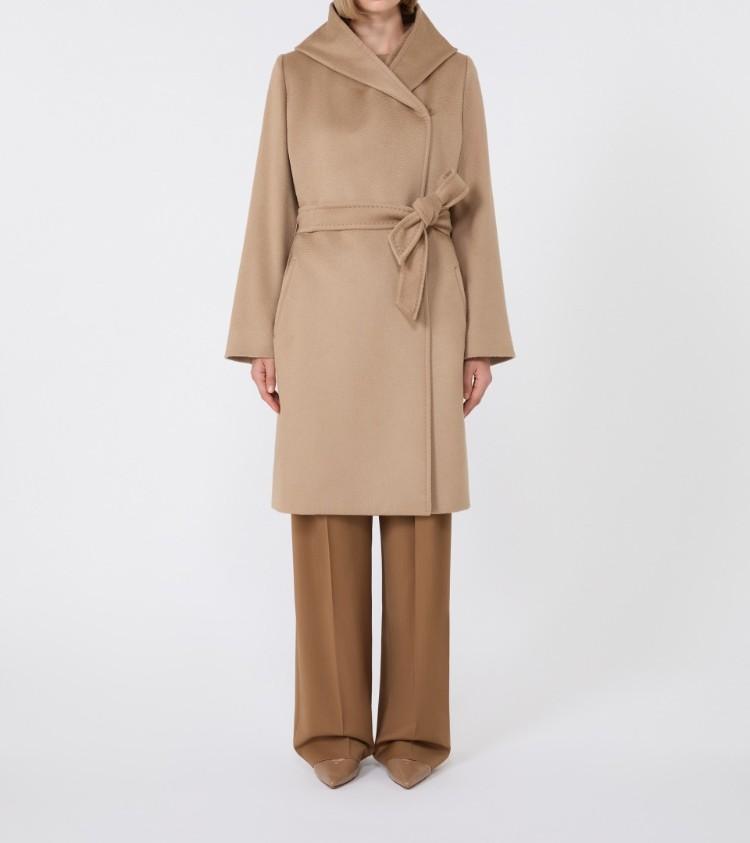 Cappotto con cappuccio in lana Cammello NEWMANG 006 MAX MARA STUDIO 