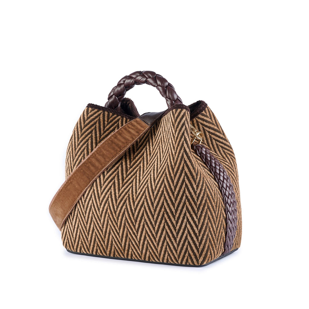 Secchiello in ciniglia jacquard CORAL SAC U01 VIAMAILBAG 