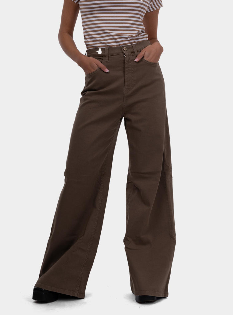 Pantalone Avril 5 tasche marrone P396 AVRIL MARRONE REHASH 