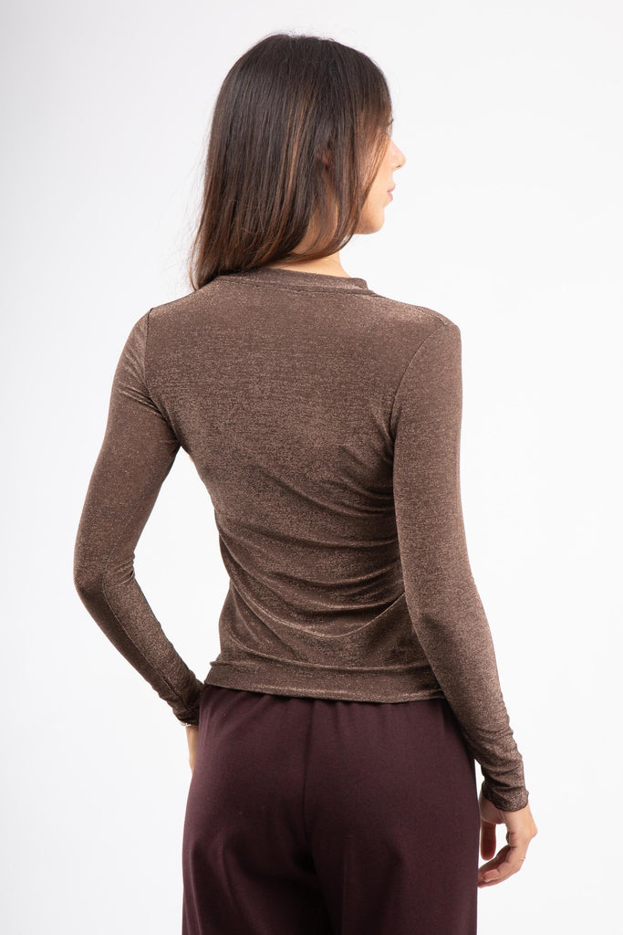 Maglia girocollo slim lurex SAKURA AW25501J008 SAKURA NIU 