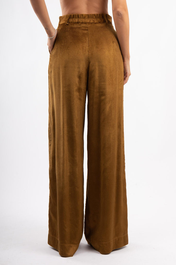 Pantalone a campana in velluto a coste Bamboo AW25208T060 BAMBOO NIU 