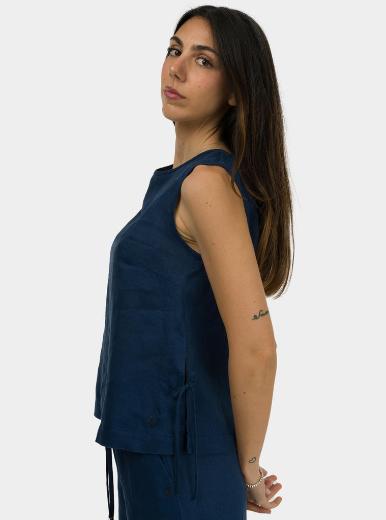 Maglia smanicata Blu DT9187 NIGHT OTTO D'AME 