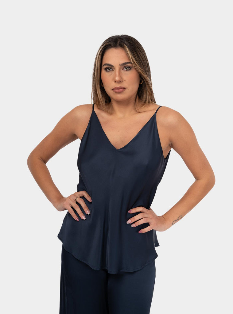Top in viscosa Blu DT9101-2 NIGHT OTTO D'AME 