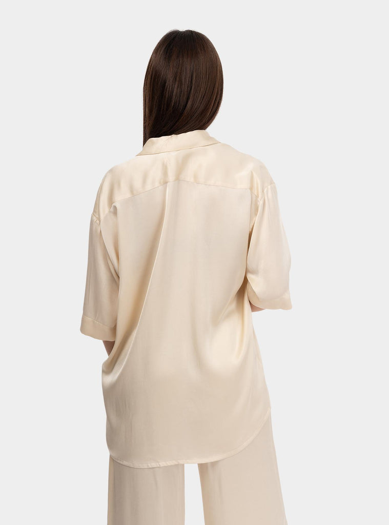 Camicia in viscosa fluida Panna DC5080 LATTE OTTO D'AME 