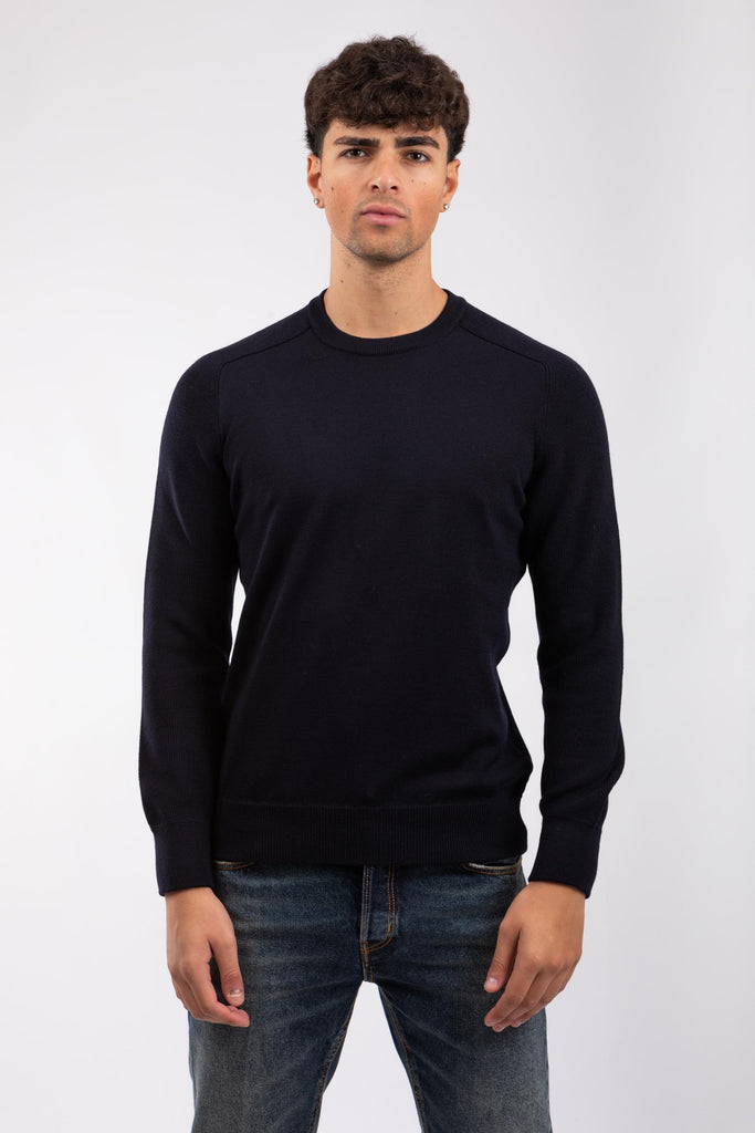 Maglia girocollo a maniche lunghe Blu 57161/24638 598 GRAN SASSO 