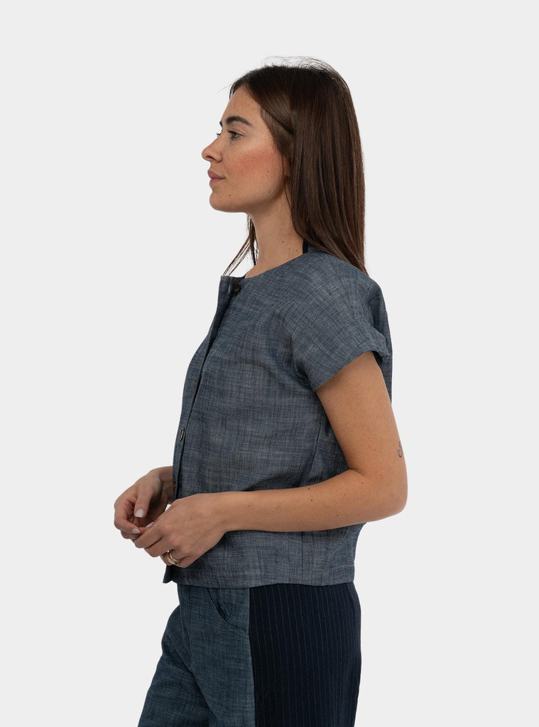 Camicia con bottoni Denim 511SD45021 00 UNICO ALESSIA SANTI 