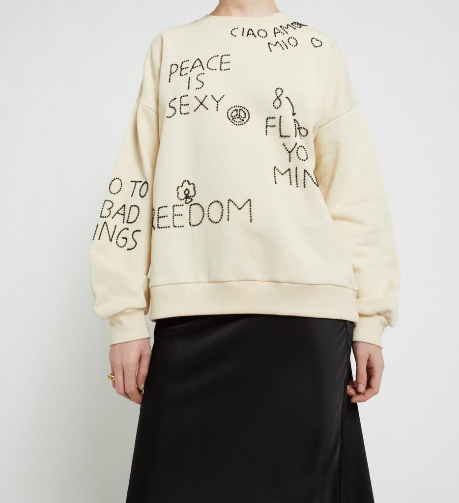 Felpa con paillettes DMF0029 VAR UNICA OTTO D'AME 