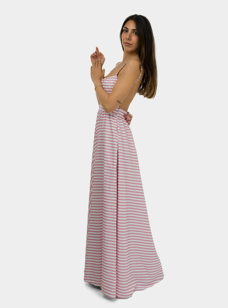 Abito Caspian pink stripe MSS5CASPIAN PINK STRIPE MADAME SHOUSHOU 