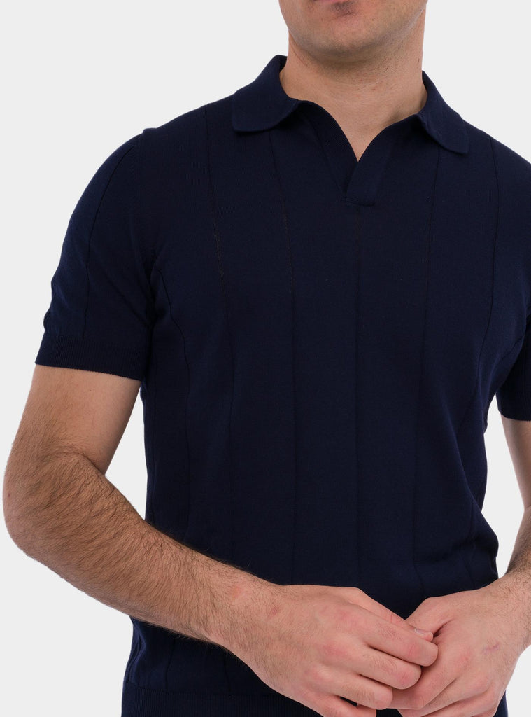 Polo uomo a mezza manica blu 57191/20660 598 GRAN SASSO 