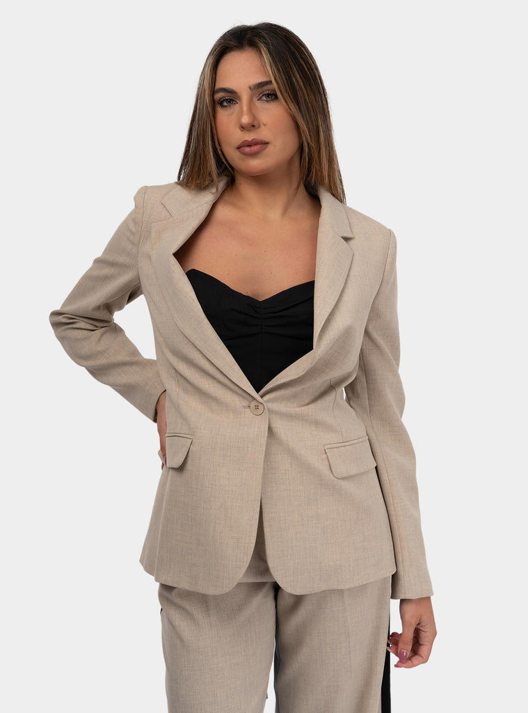 Giacca un bottone Beige DG6118-1 BEIGE OTTO D'AME 