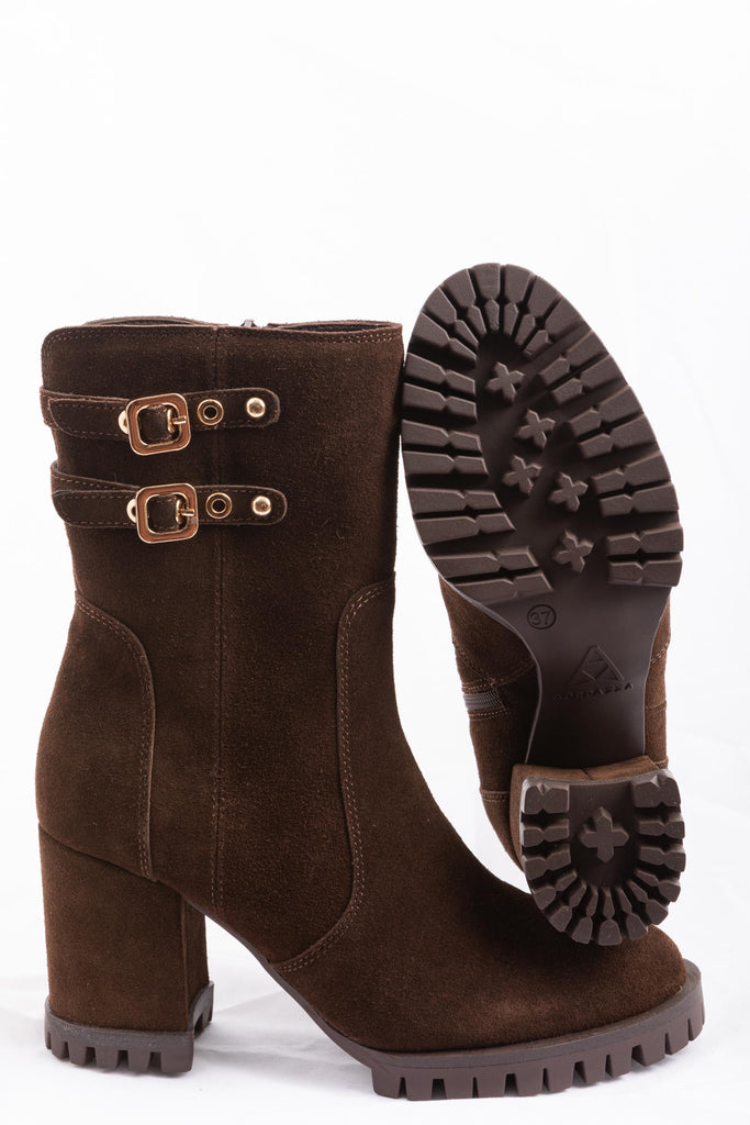 Stivaletto Ester Marrone F5EVERY02/LEA DARK BROWN APEPAZZA 