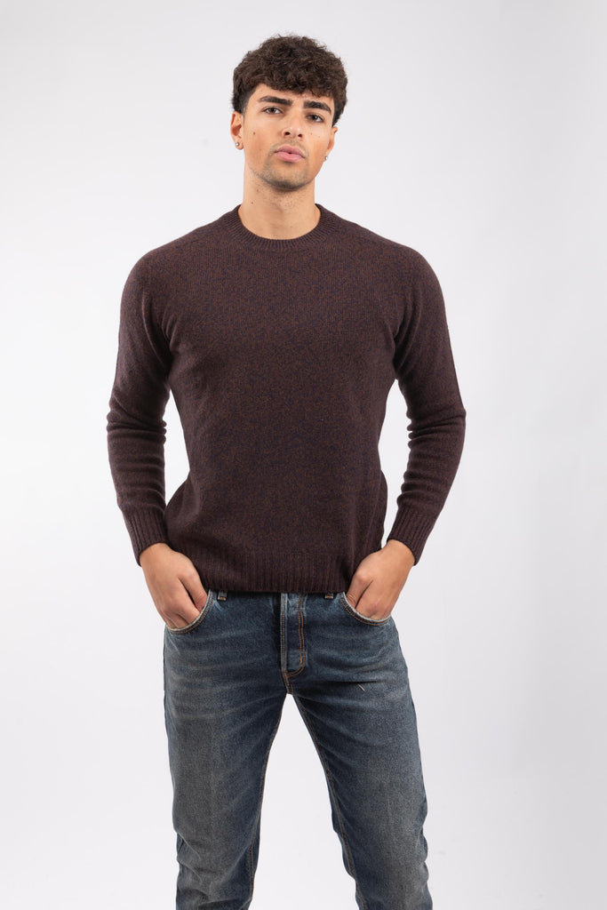 Pullover in misto lana e cashmere Marrone 2561220 6038 ALTEA 