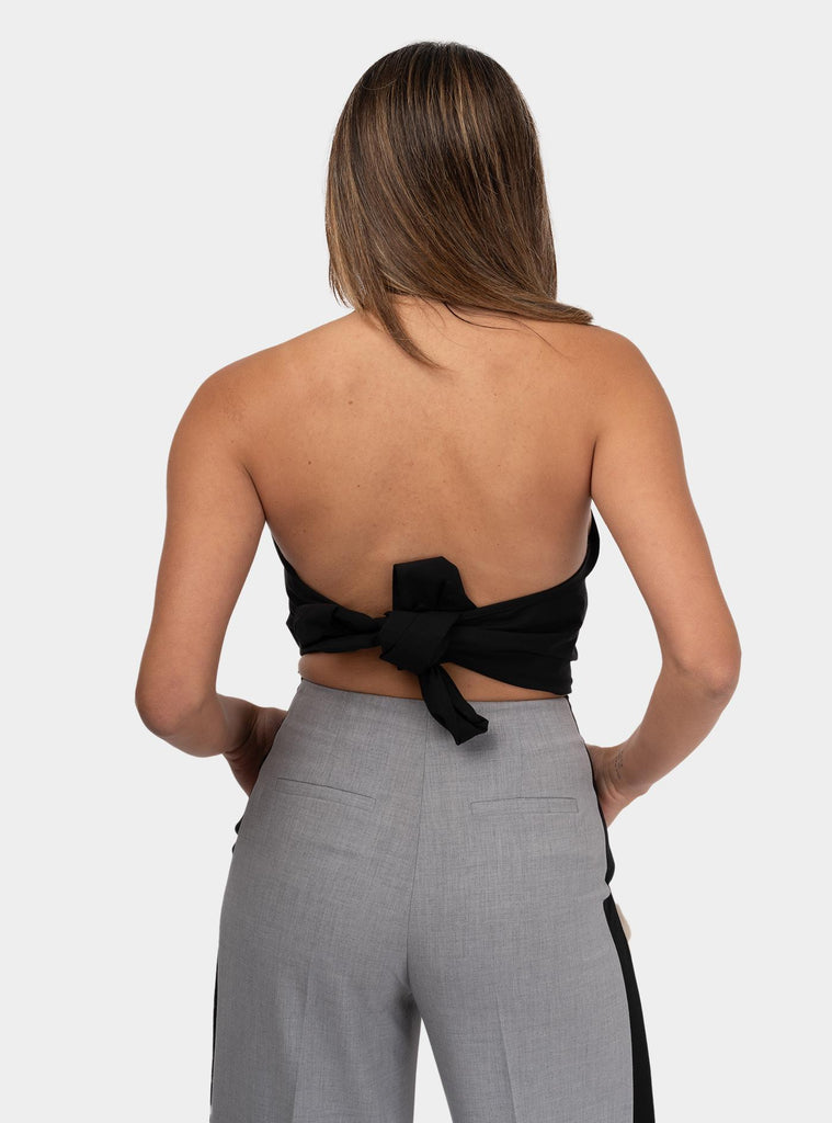 Top Corsetto in popeline Nero DT9176 NERO OTTO D'AME 