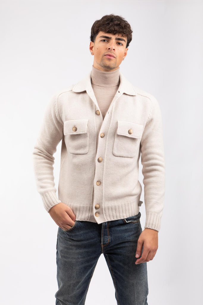 Giubbino uomo in maglia Crema 13109/25079 054 GRAN SASSO 