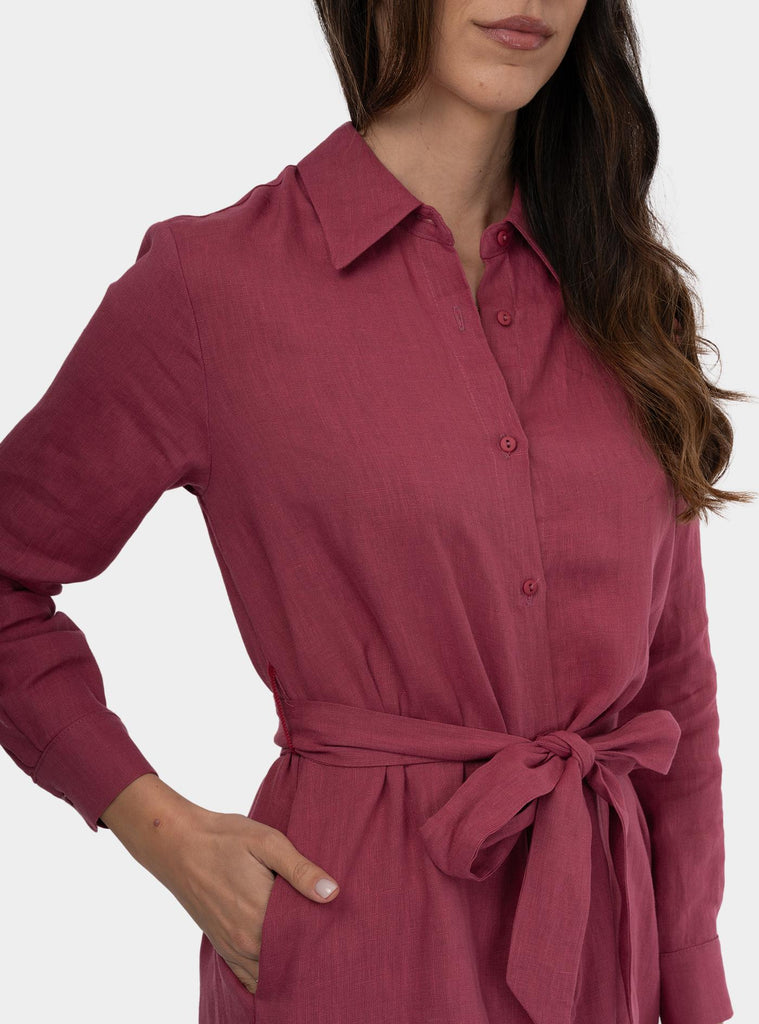 Abito chemisier con fusciacca Rosa scuro SS25121T032 ACAI NIU 