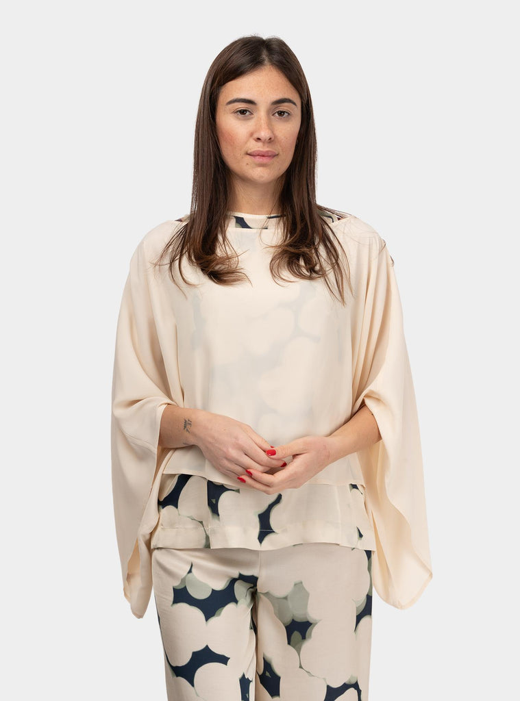 Maglia fluida con manica ampia Panna DT9159 LATTE OTTO D'AME 