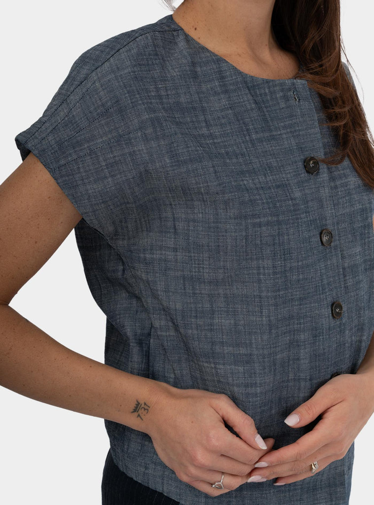 Camicia con bottoni Denim 511SD45021 00 UNICO ALESSIA SANTI 