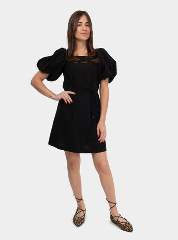 Abito corto in popeline Nero DA5257 NERO OTTO D'AME 