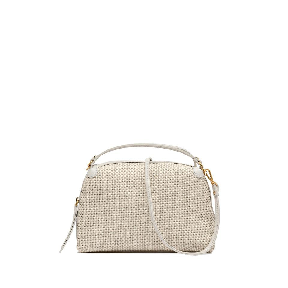 Borsa in pelle e tessuto Alifa sabbia BS 8788 CST-TKL SABBIA GIANNI CHIARINI 
