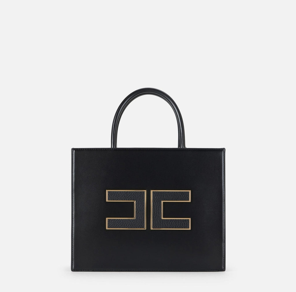 Borsa Tote grande con logo Nero BS32A56E2 110 ELISABETTA FRANCHI 
