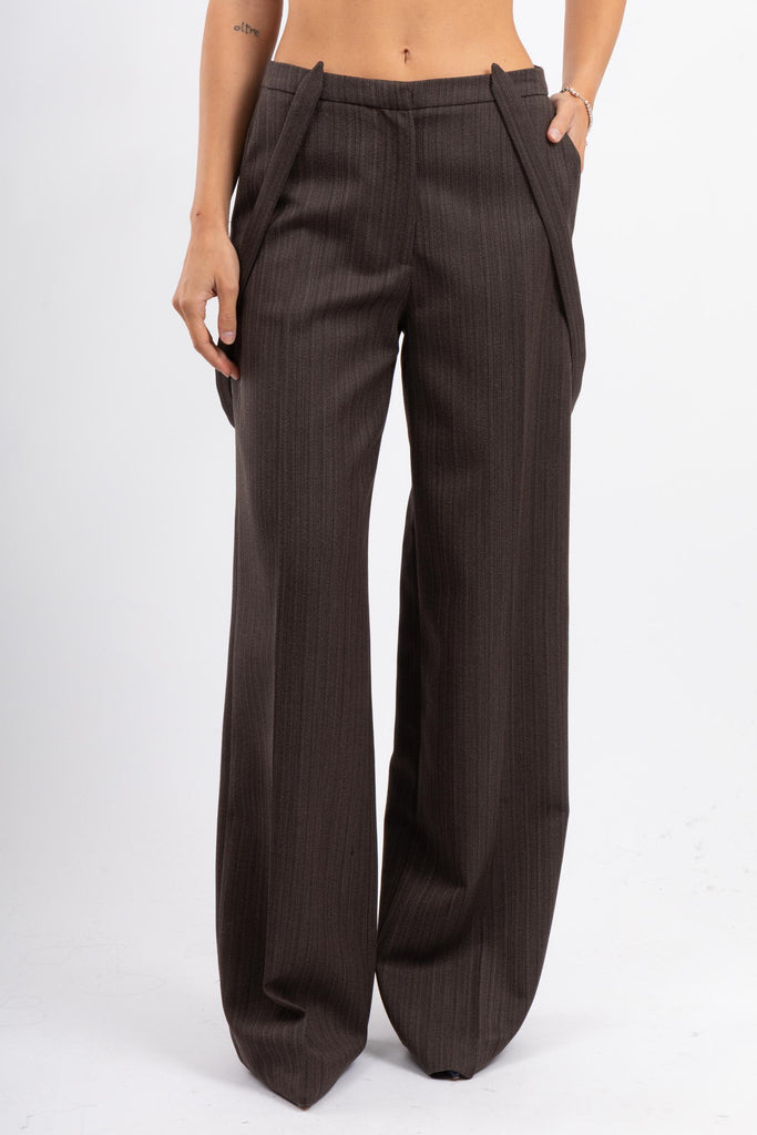 Pantalone Diana in lana vergine Marrone VSDNZX0STD ES27 0170 PT PANTALONI TORINO 