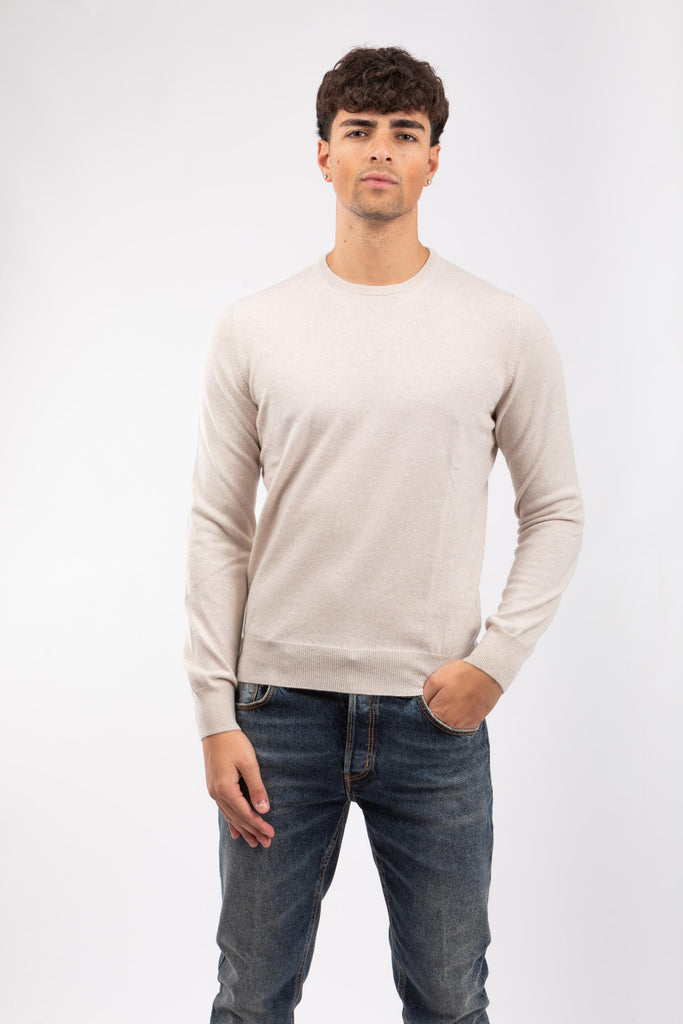 Maglia uomo cashmere Ecru 55167/15590 113 GRAN SASSO 