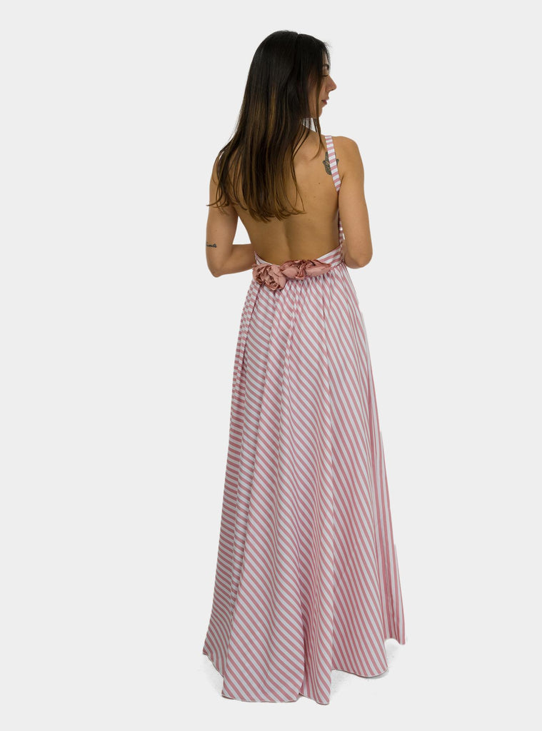 Abito Caspian pink stripe MSS5CASPIAN PINK STRIPE MADAME SHOUSHOU 