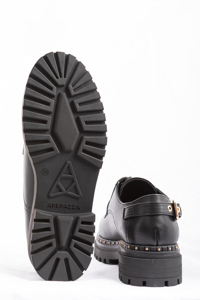 Scarpa Stringata Uriel Nero F5URBAN07 BLACK APEPAZZA 