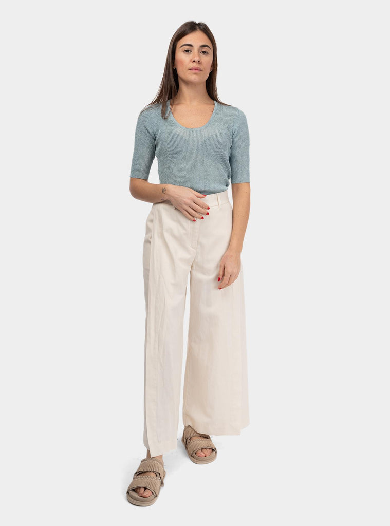 T-shirt laminata a coste Celeste 51-K02 4 UNIVERSEL 