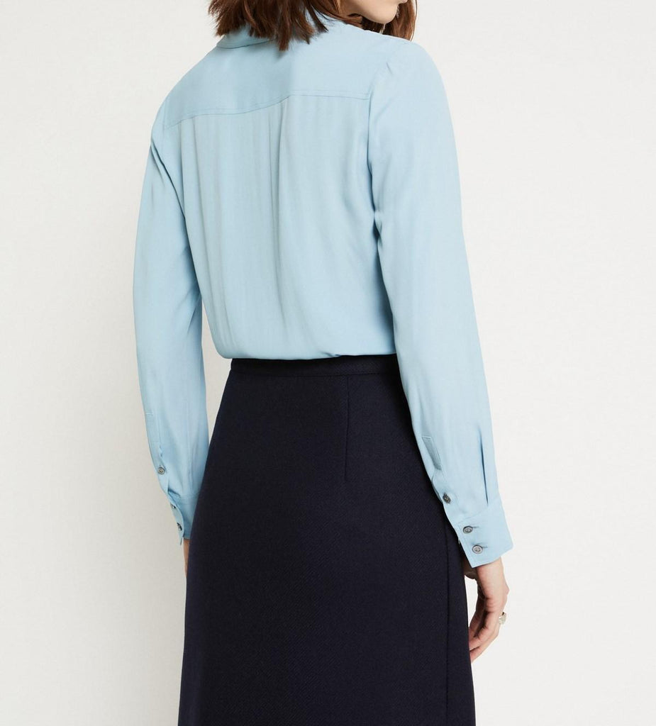 Camicia in misto seta Celeste DC5189 CELESTE OTTO D'AME 