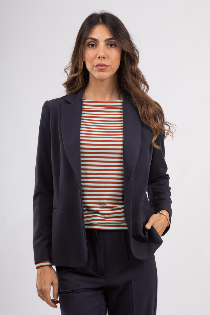 Giacca sfiancata Blu AW25312T077 BAIA NIU 