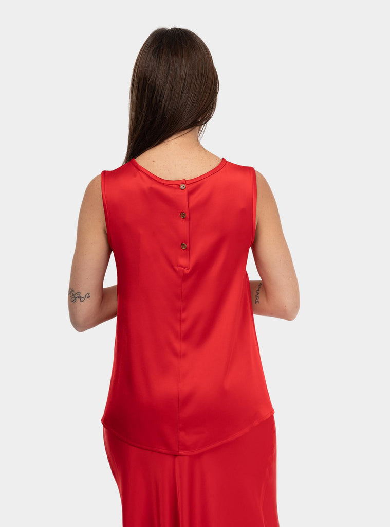 Canotta in viscosa Rosso DT9145-1 RED OTTO D'AME 