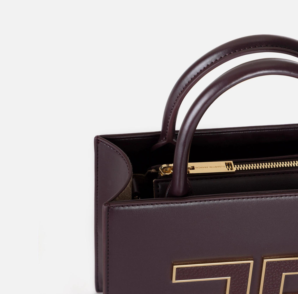 Borsa Tote piccola con logo Merlot BS33A56E2 EA4 MERLOT ELISABETTA FRANCHI 