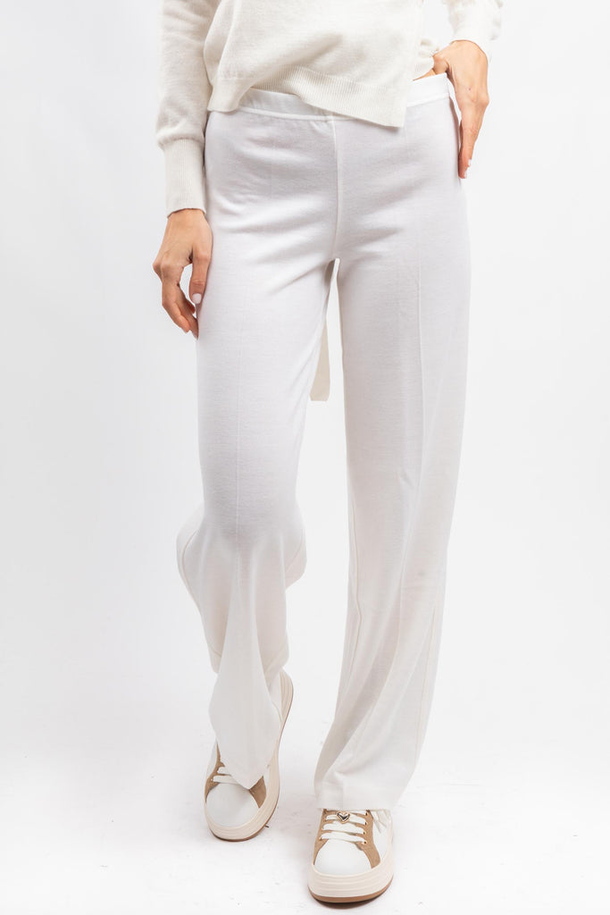 Pantalone palazzo rasato Bianco 57272/14272 001 GRAN SASSO 