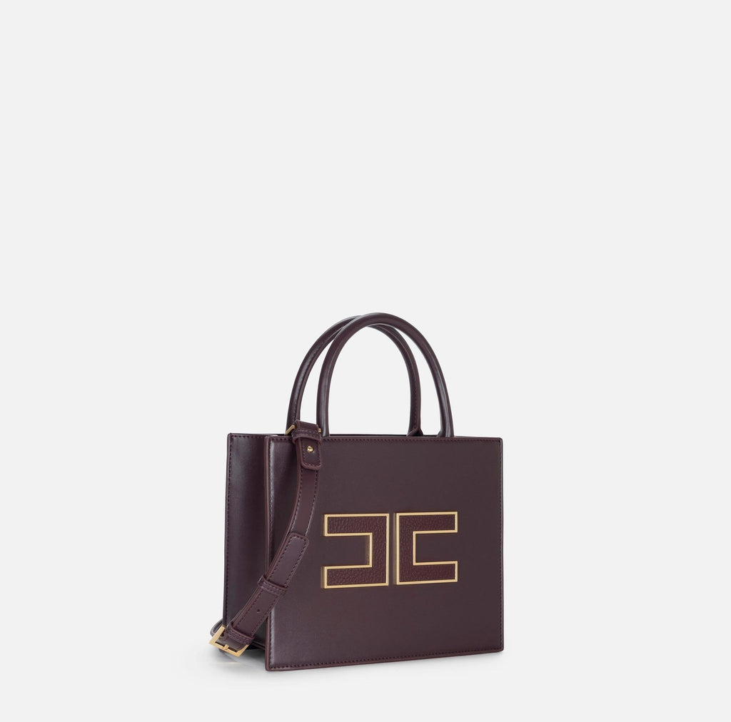 Borsa Tote piccola con logo Merlot BS33A56E2 EA4 MERLOT ELISABETTA FRANCHI 