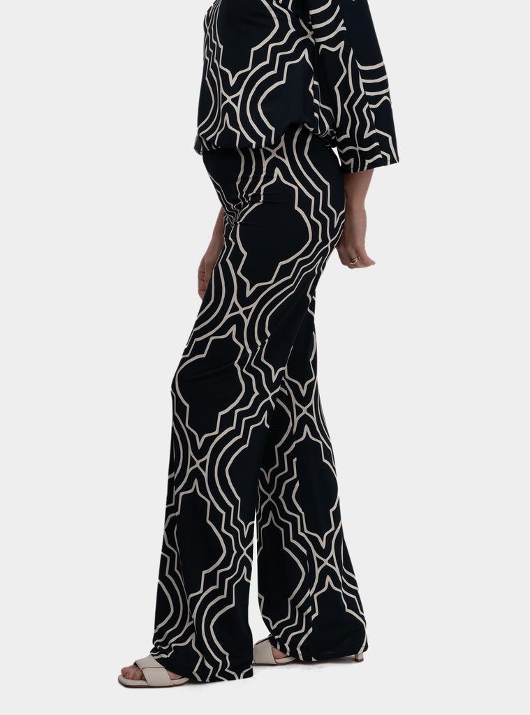 Pantalone donna a palazzo printed FF0046-0131 019 1ONE 