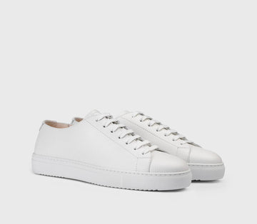 Sneaker in pelle bottalata bianca DU3285ROGEUF235IW00 BIANCO DOUCAL'S 