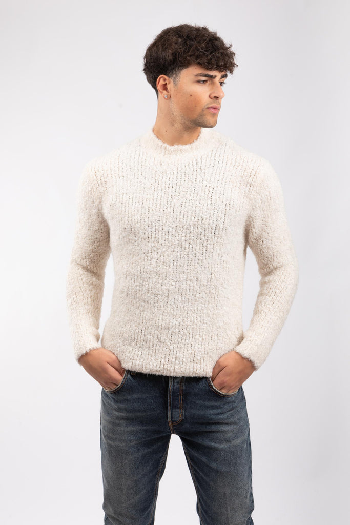 Maglione testurizzato Panna BRAYS PWI25-06 800 TAGLIATORE 