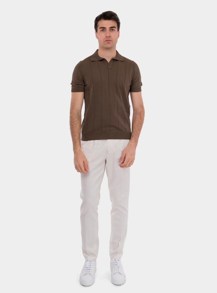 Polo uomo a mezza maniche marrone 57191/20660 146 GRAN SASSO 