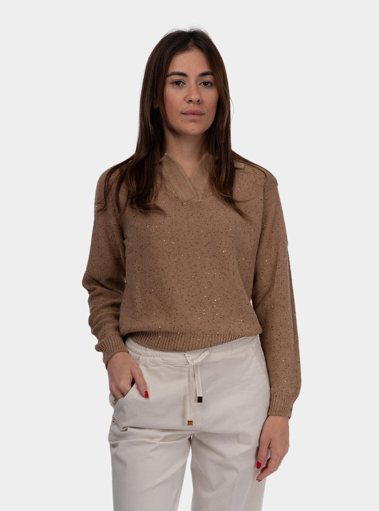 Maglia donna con paillettes 14209/32409 130 GRAN SASSO 